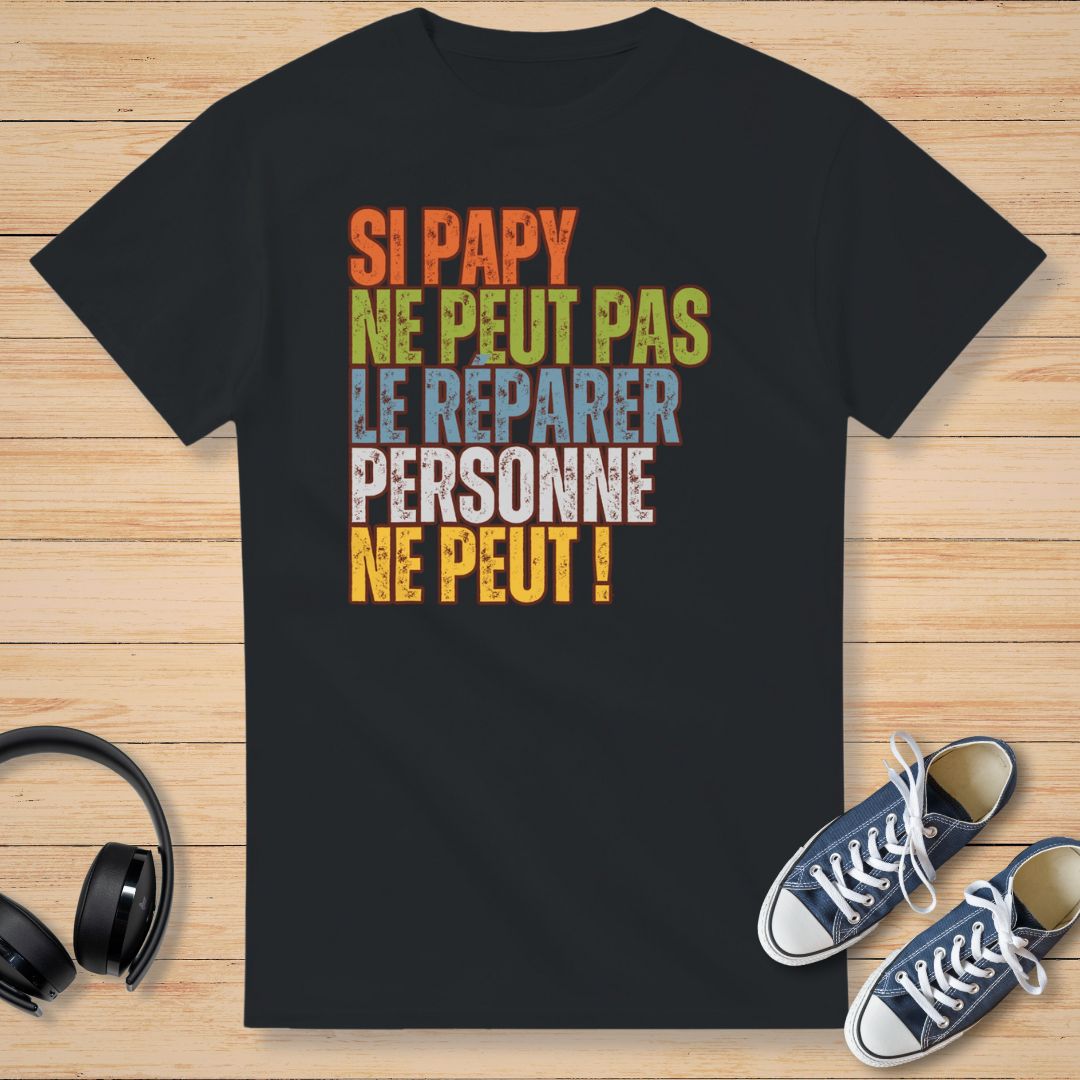 Si Papy T-Shirt Noir