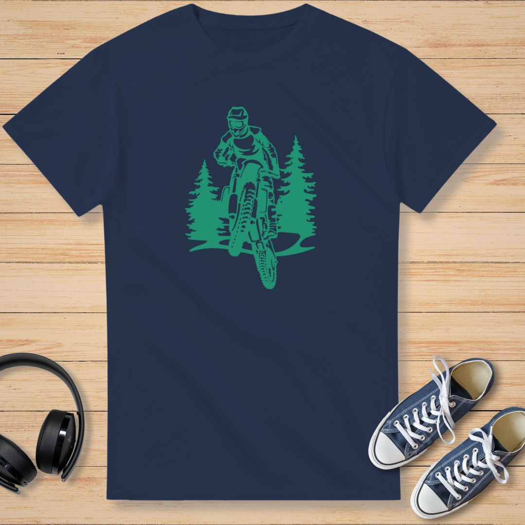 Moto Forêt II T-Shirt Marine