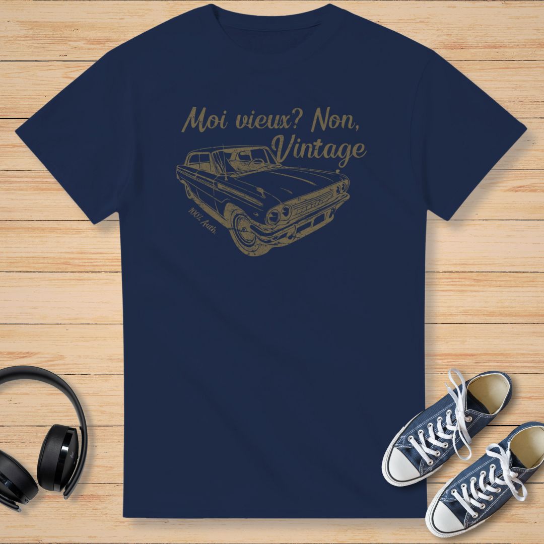 Non, Vintage T-Shirt Marine