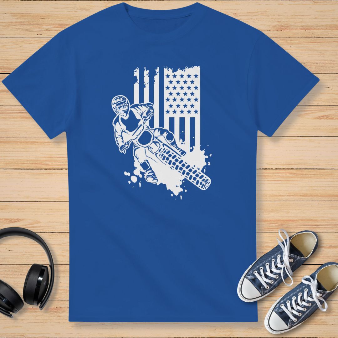 Moto USA II T-Shirt Royal Blue
