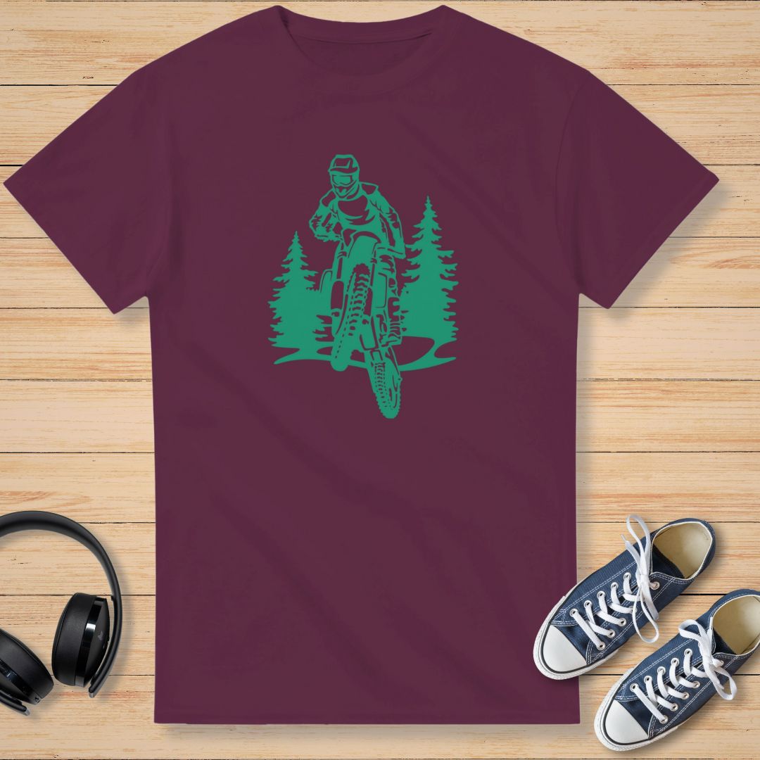 Moto Forêt II T-Shirt Bordeaux