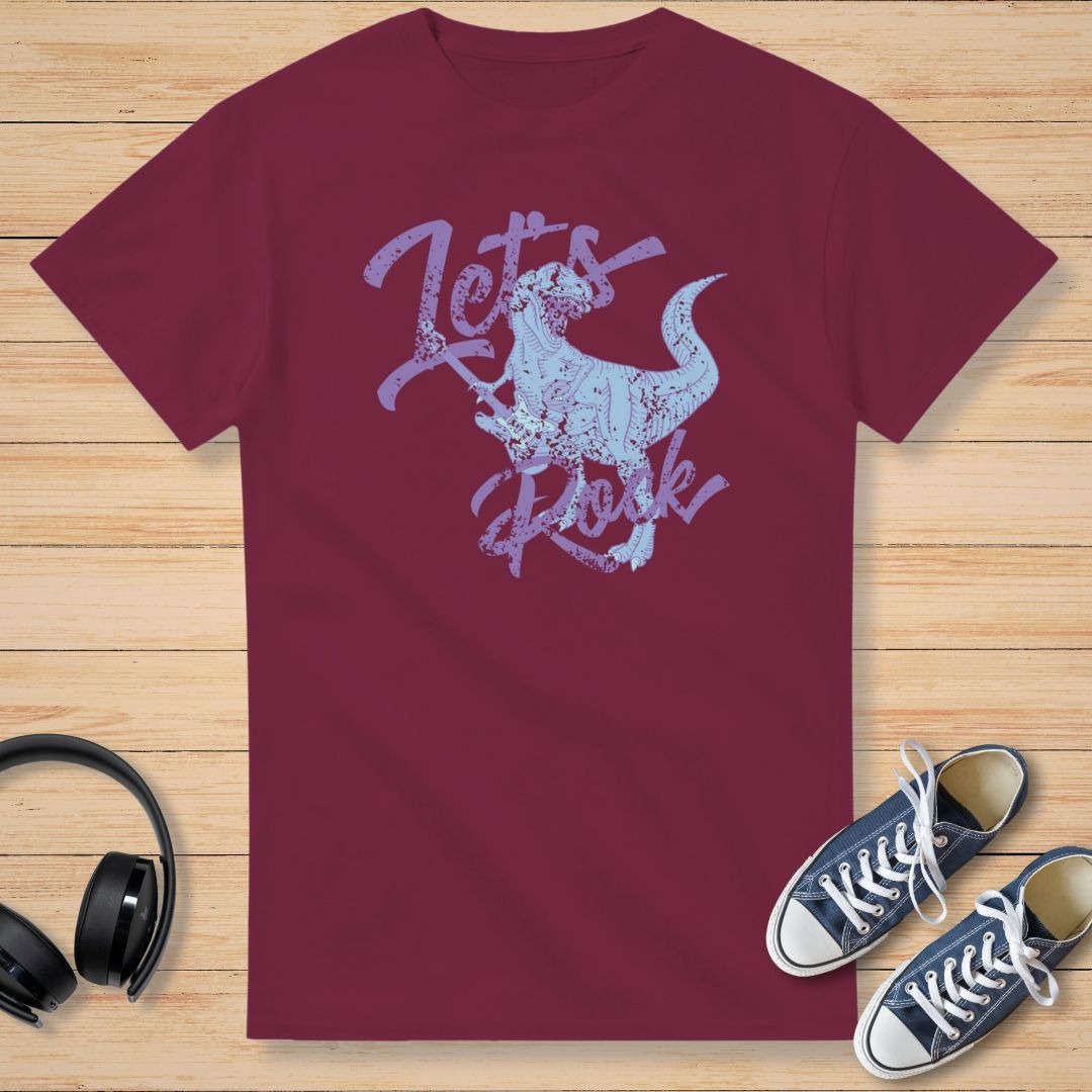 Let's Rock T-Shirt Maroon