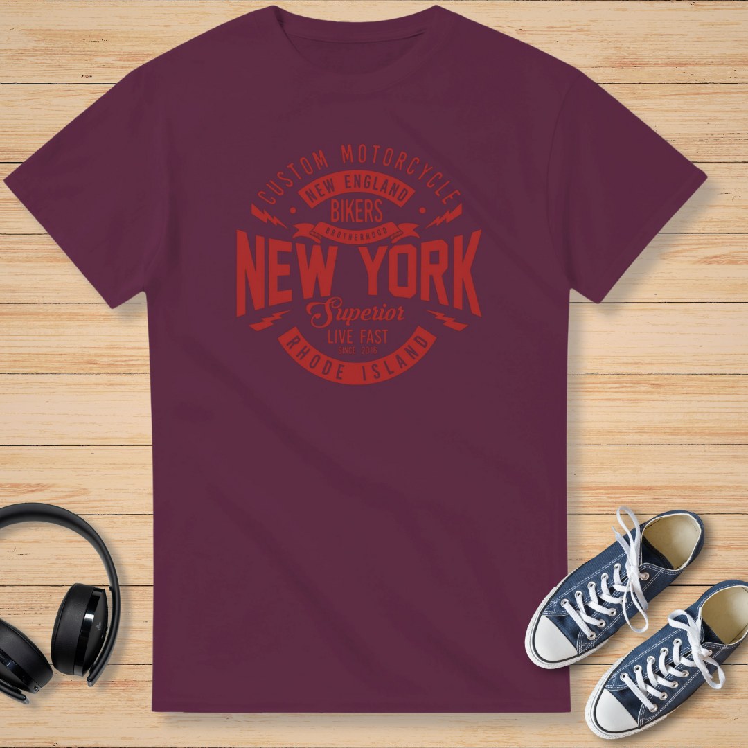 New York T-Shirt Maroon