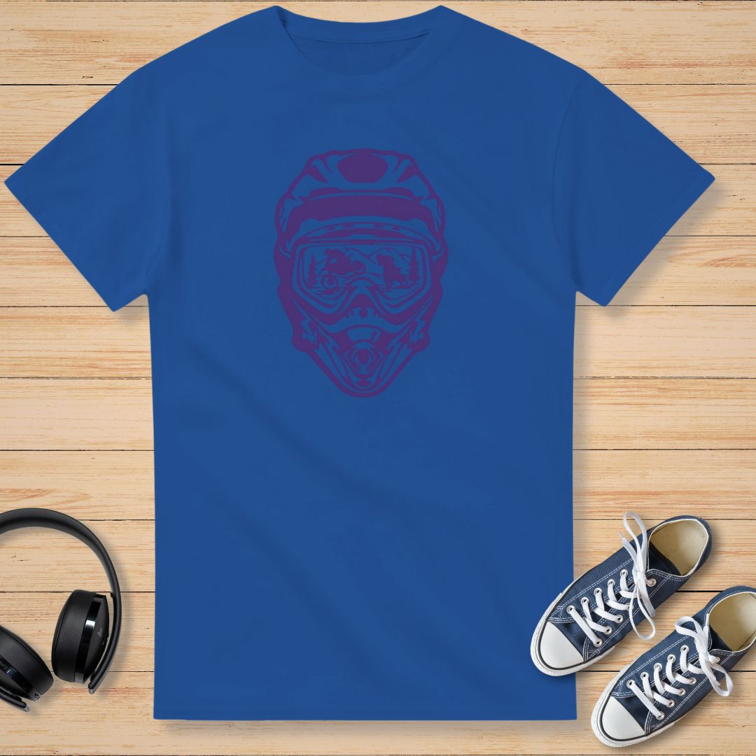 Moto Casque T-Shirt Royal Blue