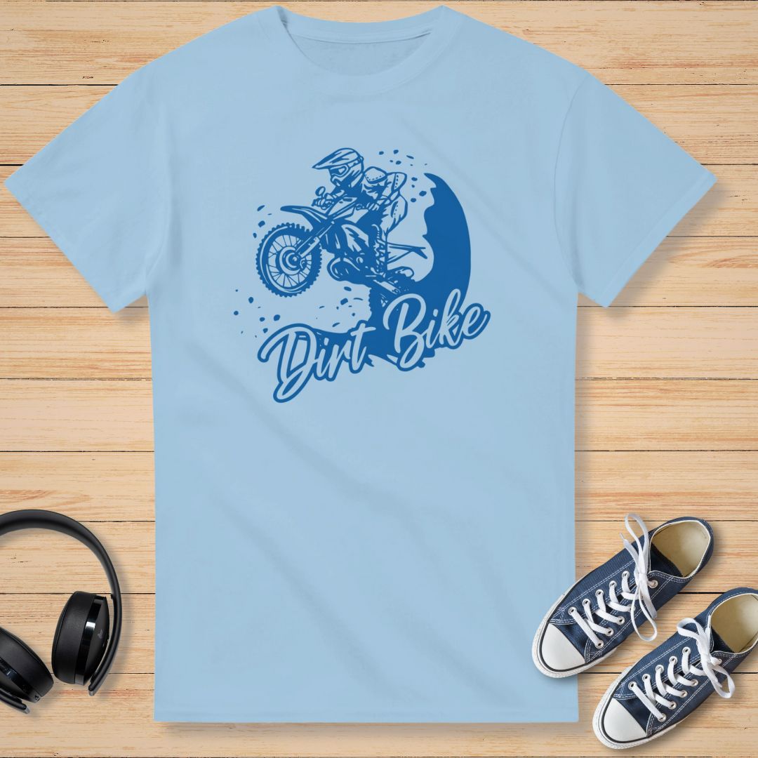 Dirt Bike T-Shirt Light Blue