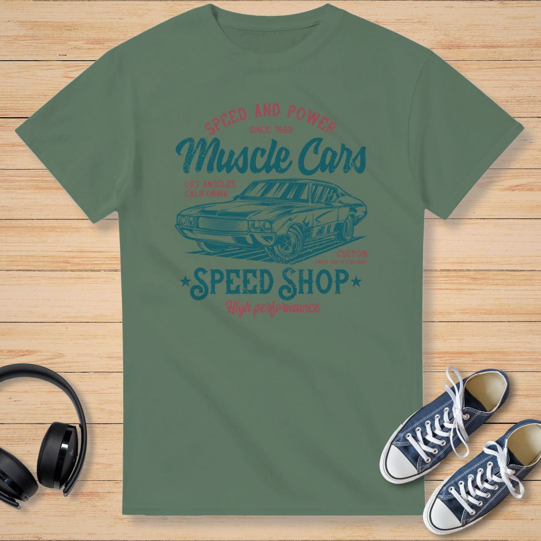 Muscle Cars T-Shirt Mil. Green