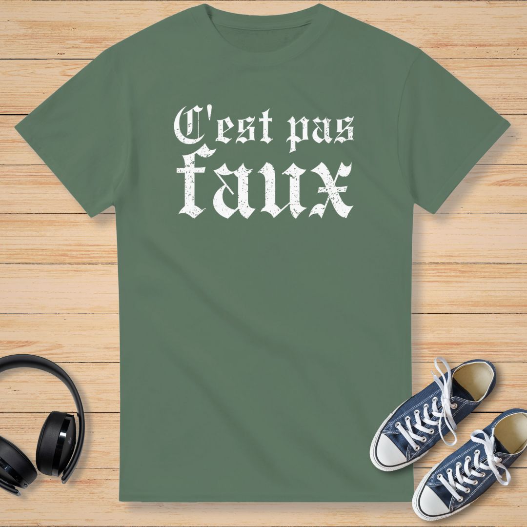 C'est Pas Faux T-Shirt Vert militaire