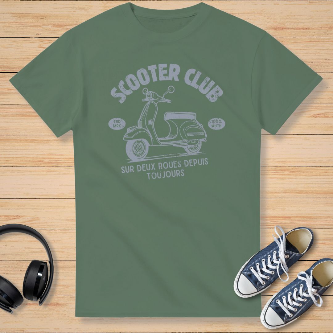 Scooter Club T-Shirt Vert militaire