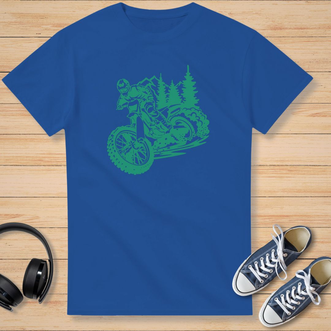 Moto Forêt T-Shirt Royal Blue