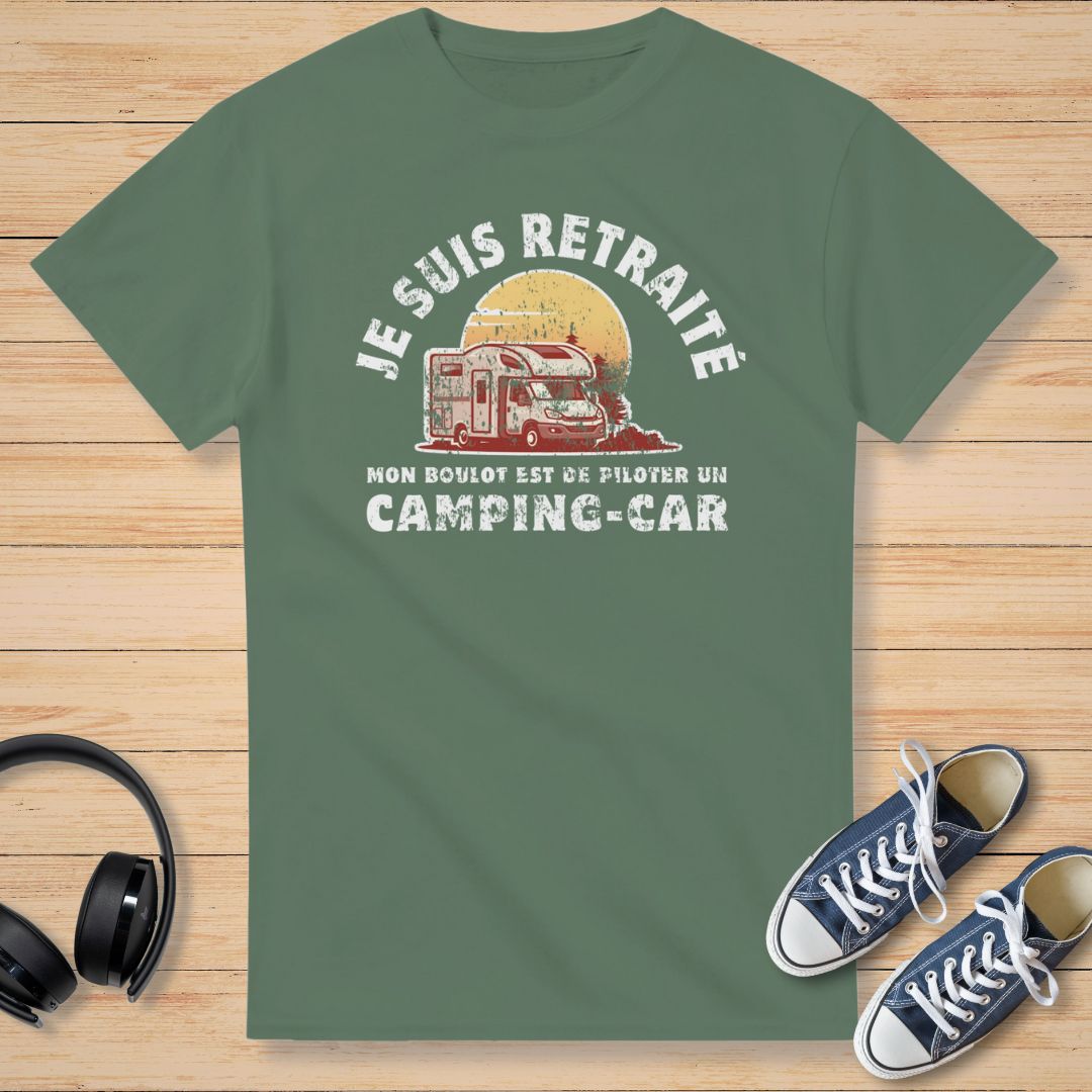 Camping-Car T-Shirt Vert militaire
