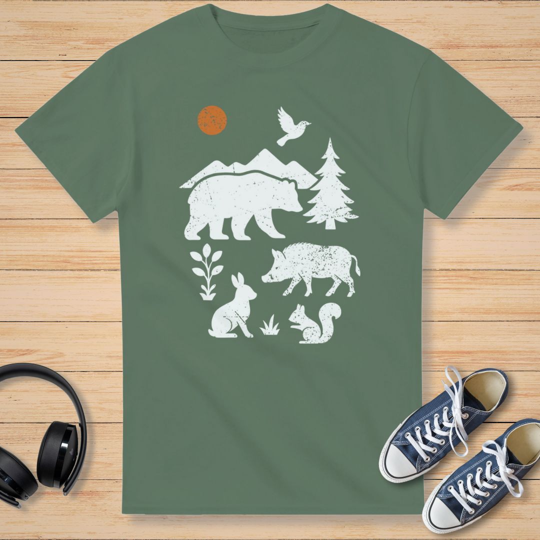 Ours T-Shirt Vert militaire