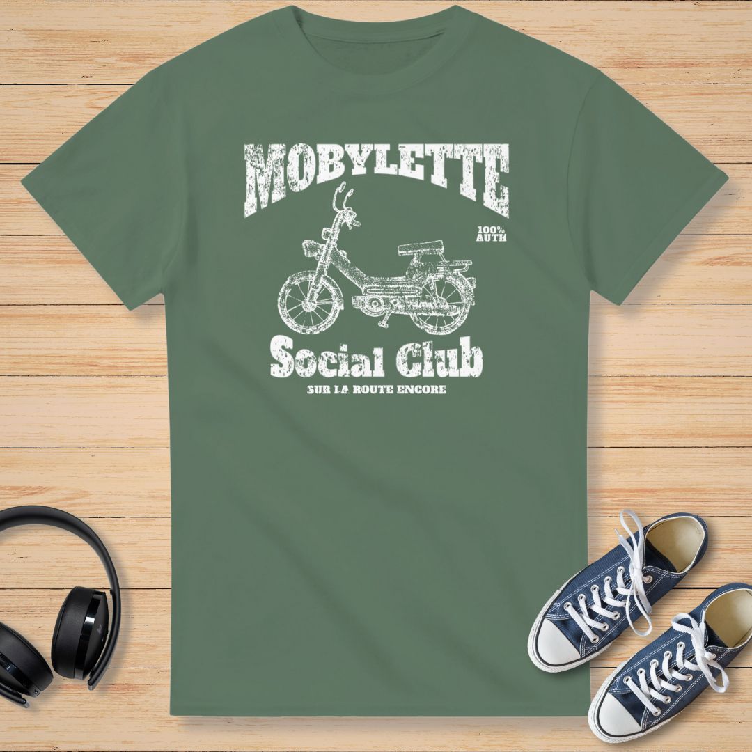 Mobylette Club T-Shirt Vert militaire