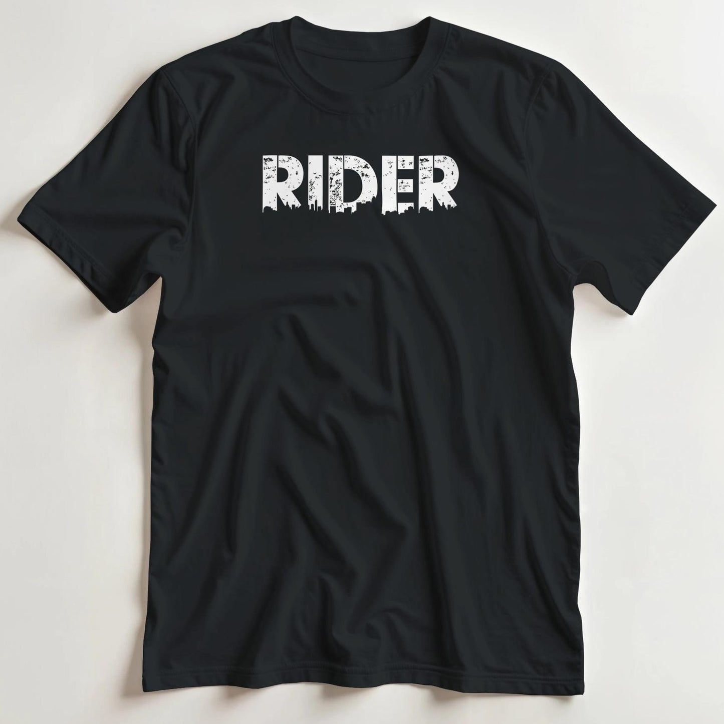 T-shirt en coupe unisexe et 100% coton en Noir 3XL imprimé avec un design Rider T-Shirt .