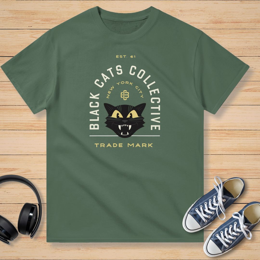 Black Cats Collective T-Shirt Mil. Green