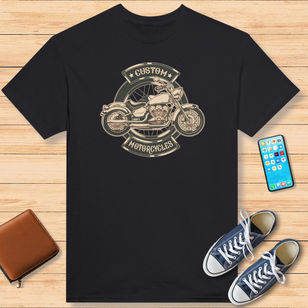 Custom Motorcycles T-Shirt Black