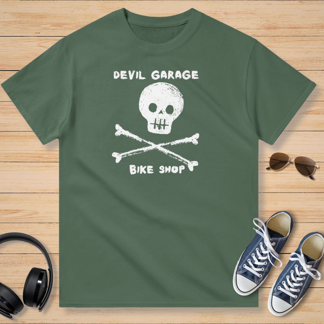 Devil Garage T-Shirt Vert militaire