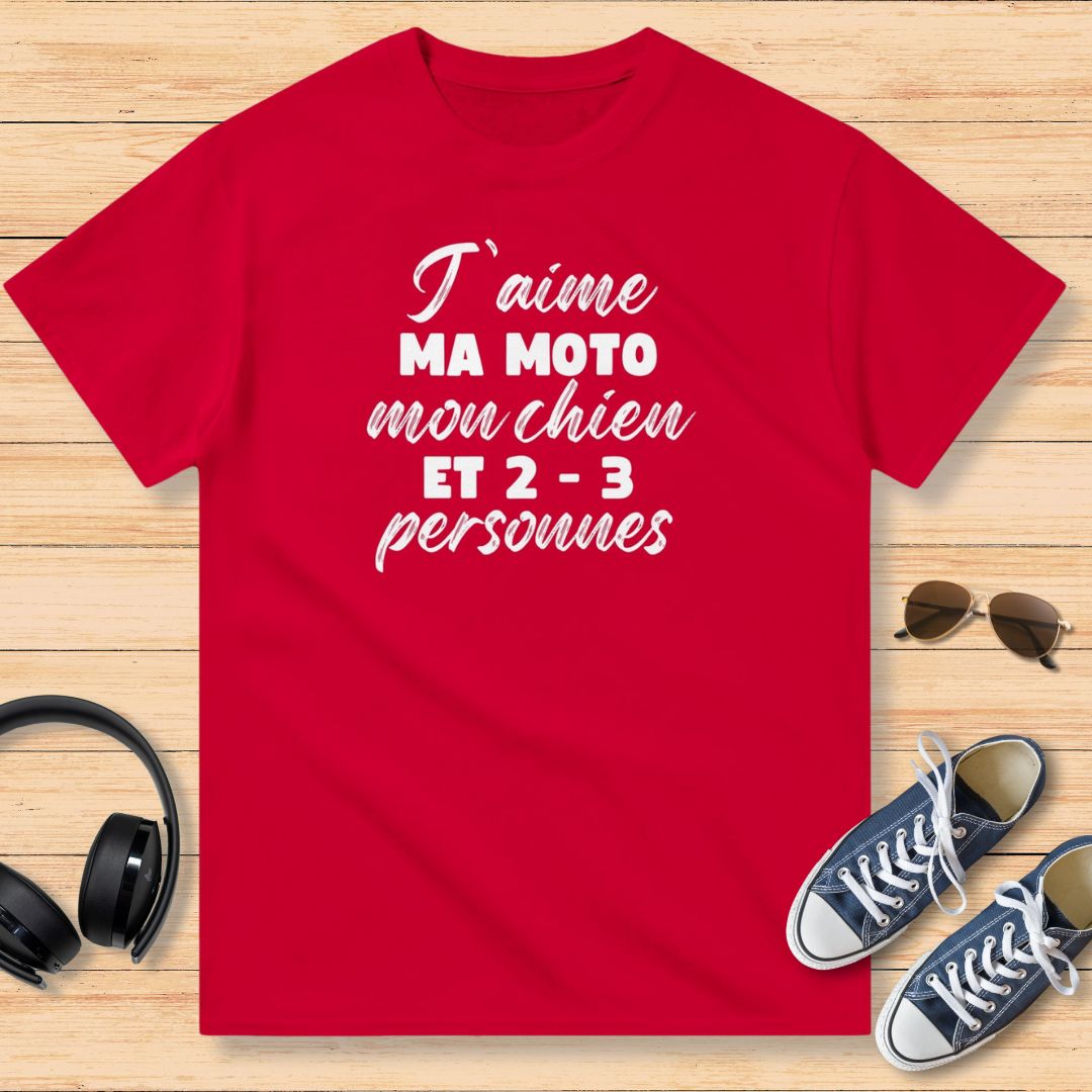 Ma Moto Mon Chien T-Shirt Rouge