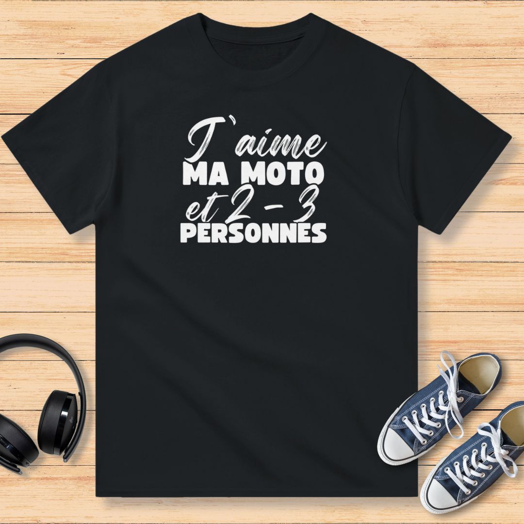 J'aime Ma Moto T-Shirt Noir