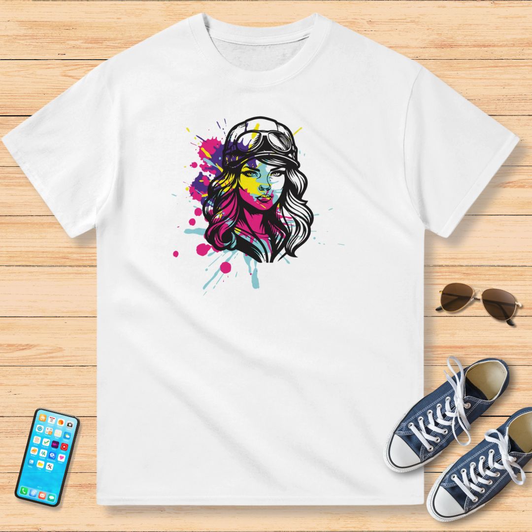 Motarde et Couleurs T-Shirt Blanc