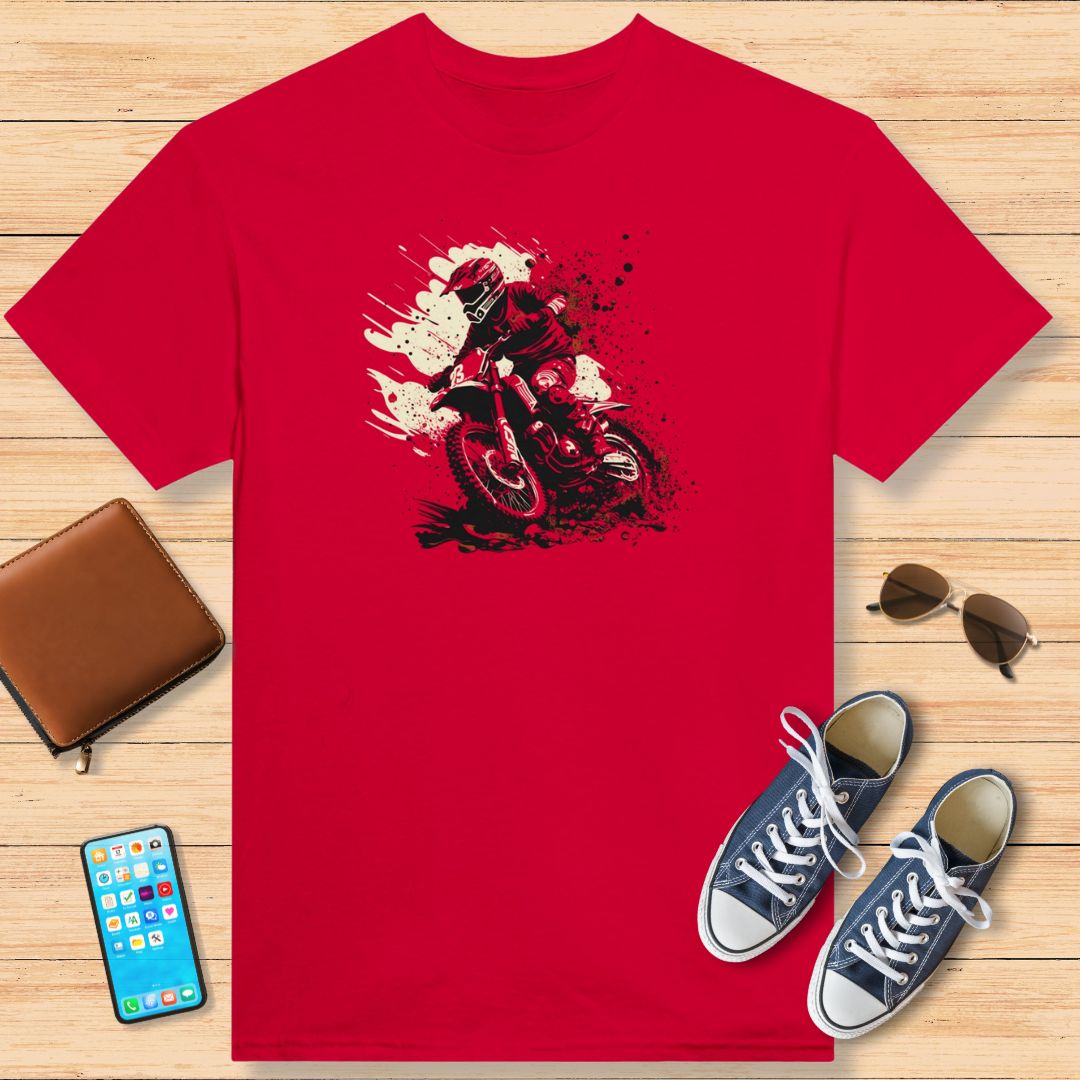 Motocross Rider T-Shirt Red