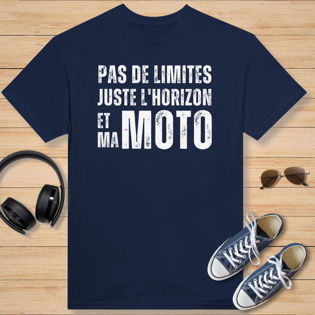 Pas de Limites Juste l'Horizon T-Shirt Navy