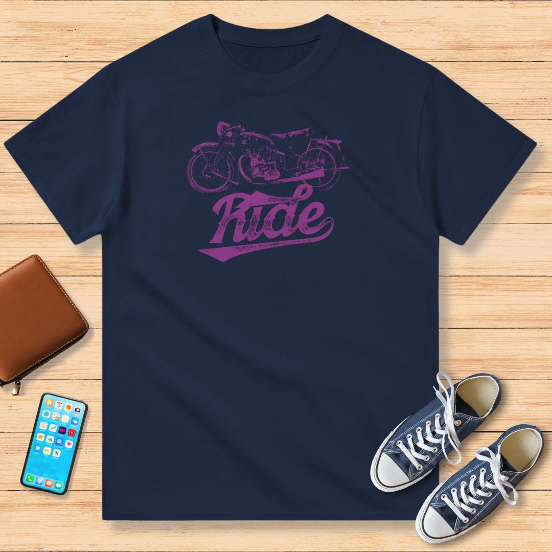 Ride Moto T-Shirt Navy