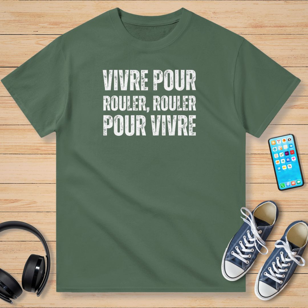 Vivre Classique T-Shirt Vert militaire