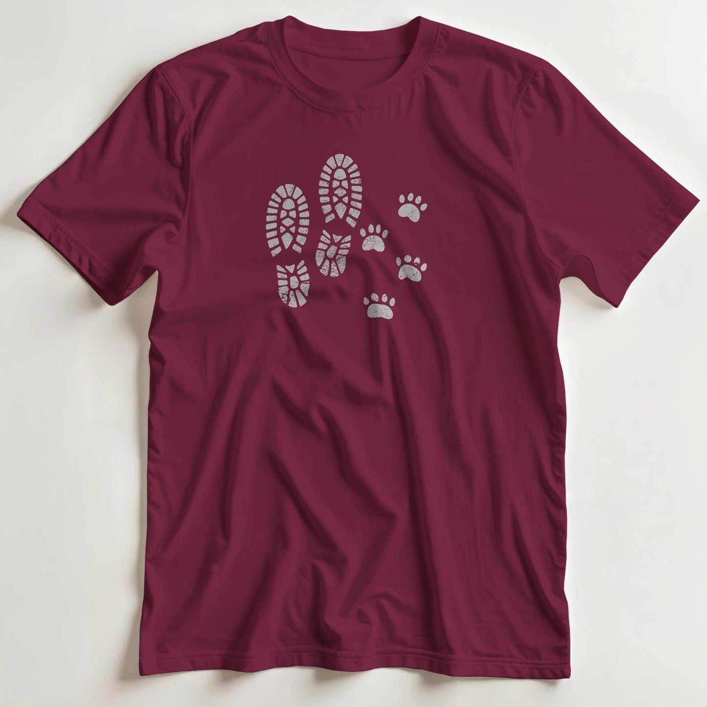 T-shirt en coupe unisexe et 100% coton en Bordeaux S imprimé avec un design Chien T-Shirt .