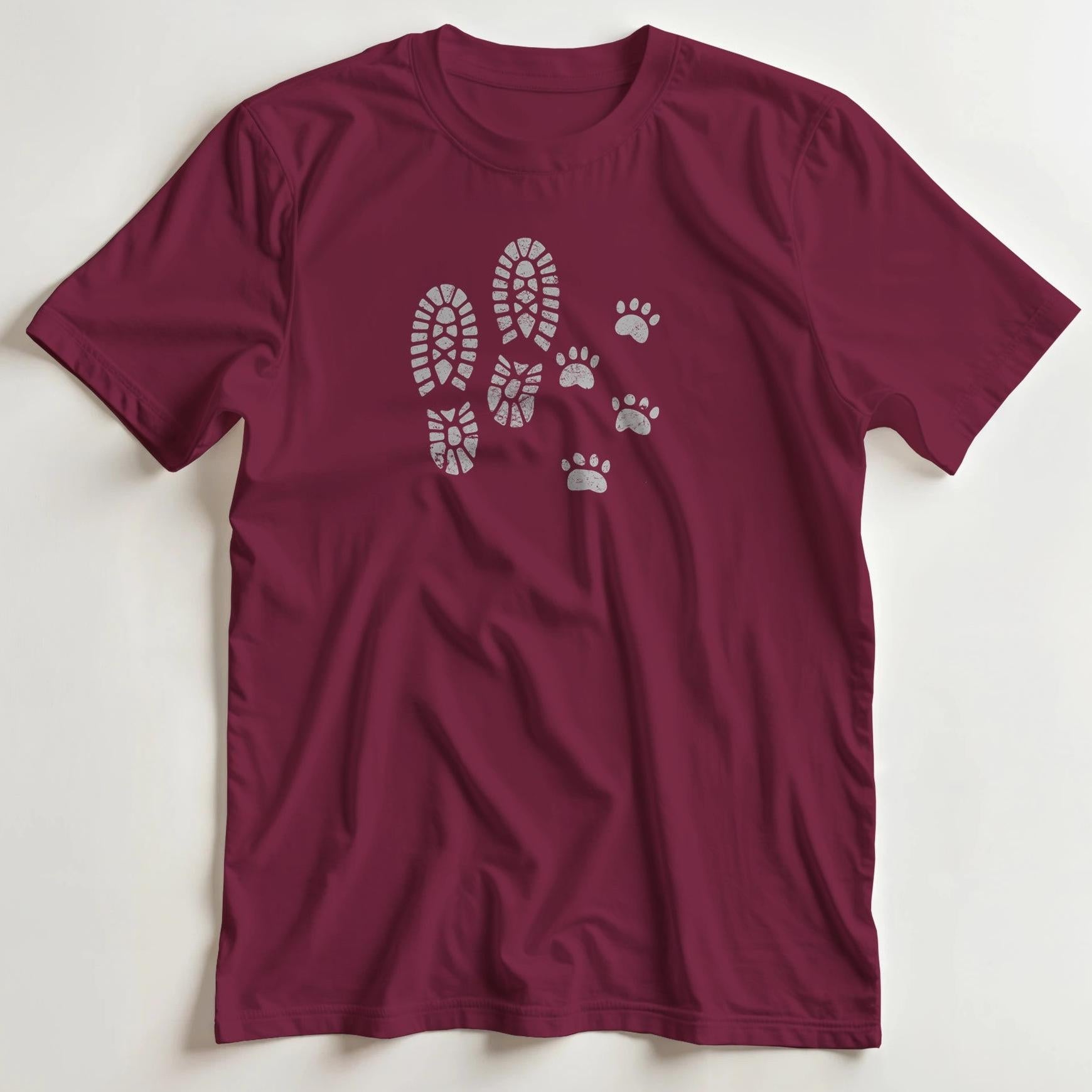 T-shirt en coupe unisexe et 100% coton en Bordeaux S imprimé avec un design Chien T-Shirt .
