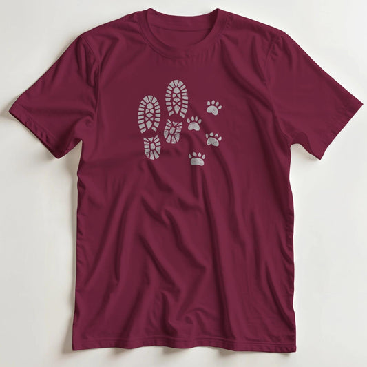 T-shirt en coupe unisexe et 100% coton en Bordeaux S imprimé avec un design Chien T-Shirt .