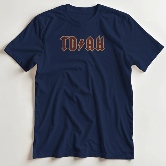 T-shirt en coupe unisexe et 100% coton en Marine S imprimé avec un design TDAH Rock T-Shirt .