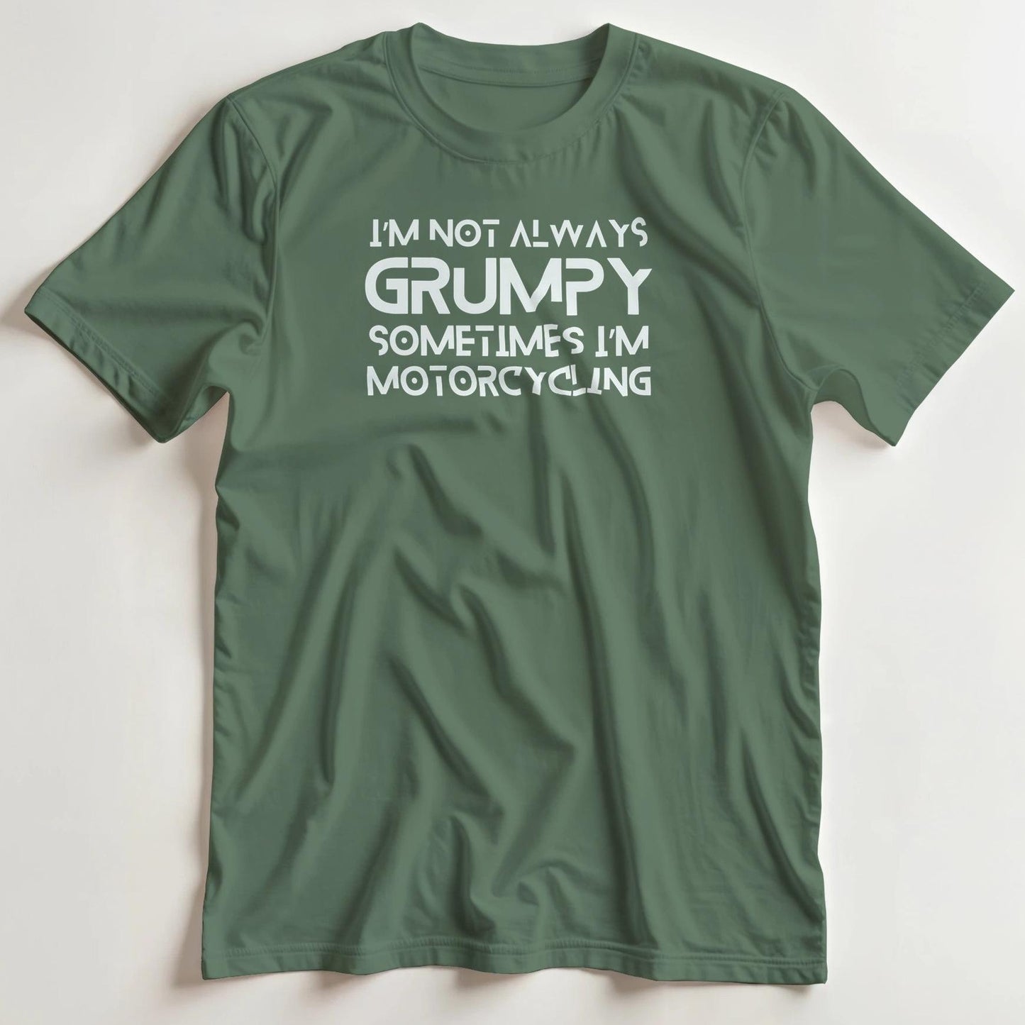 T-shirt en coupe unisexe et 100% coton en Vert Mil. XL imprimé avec un design Grumpy T-Shirt .