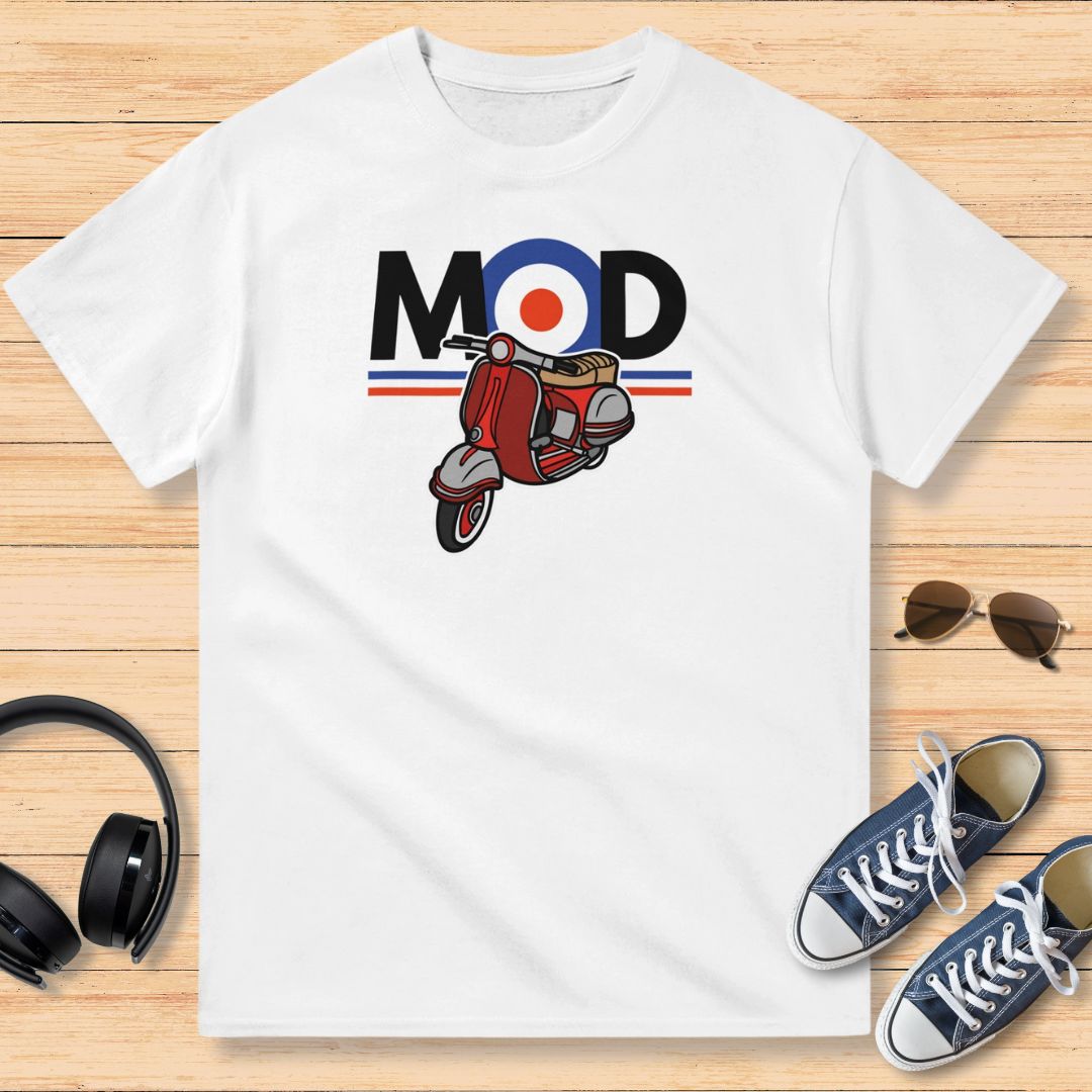 Scooter Mod Retro Rouge T-Shirt