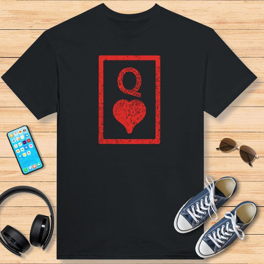 Queen of Hearts Black T-Shirt