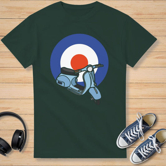 Scooter Mod Bleu T-Shirt Forest Green