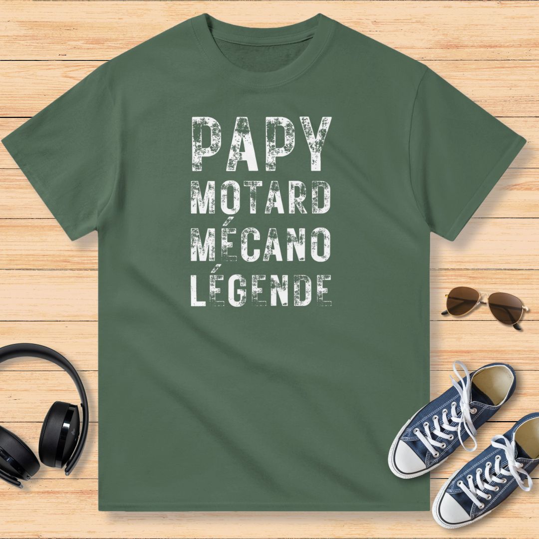 Papy Motard Mécano Légende T-Shirt