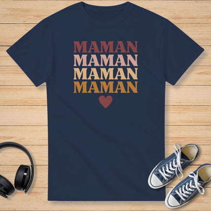 Maman Cœur T-Shirt Marine