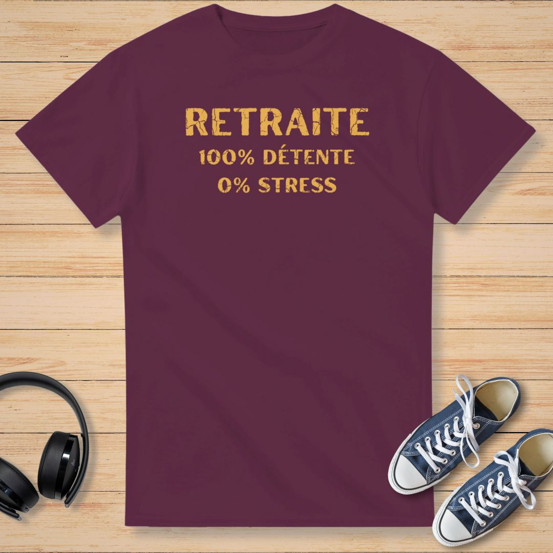 0% Stress T-Shirt Bordeaux