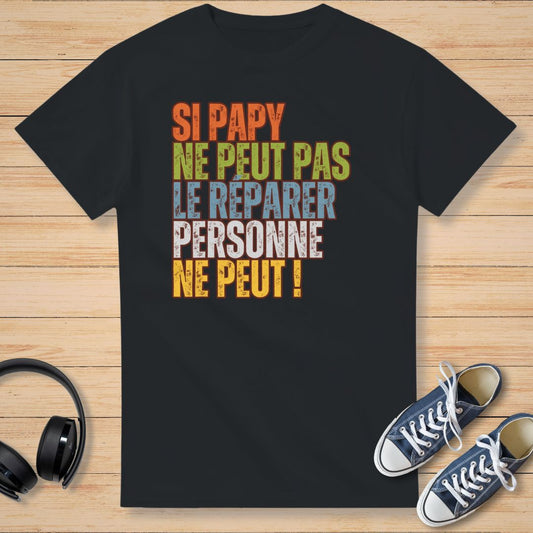Si Papy T-Shirt Noir