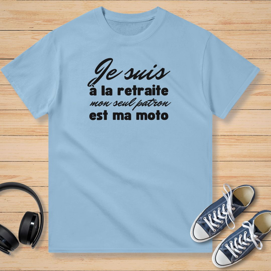 À La Retraite Noir T-Shirt Light Blue