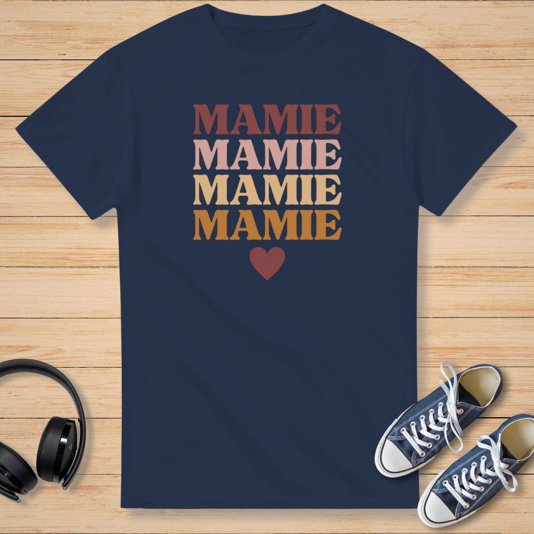 Mamie Cœur T-Shirt Marine