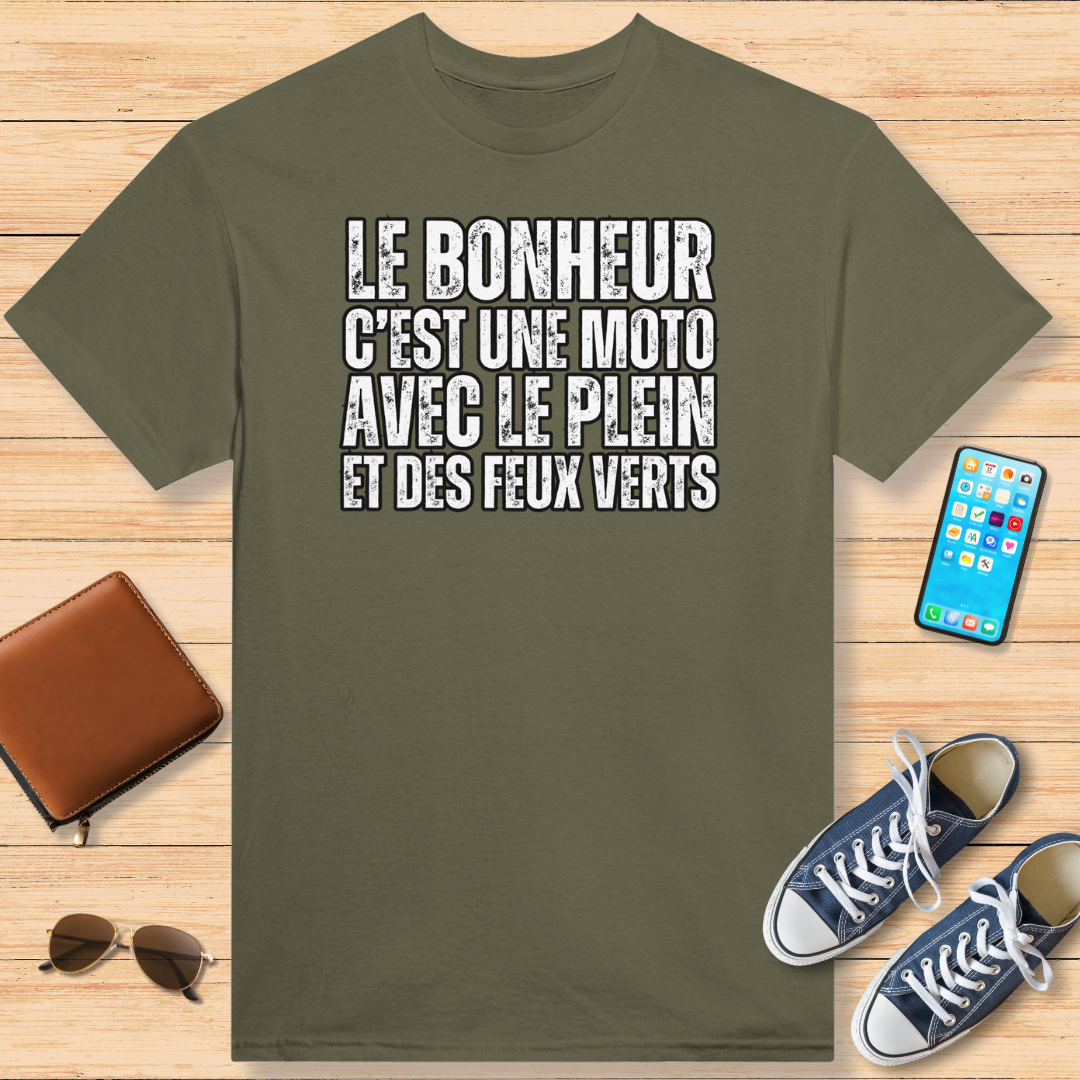 Le Bonheur C’est Une Moto T-Shirt