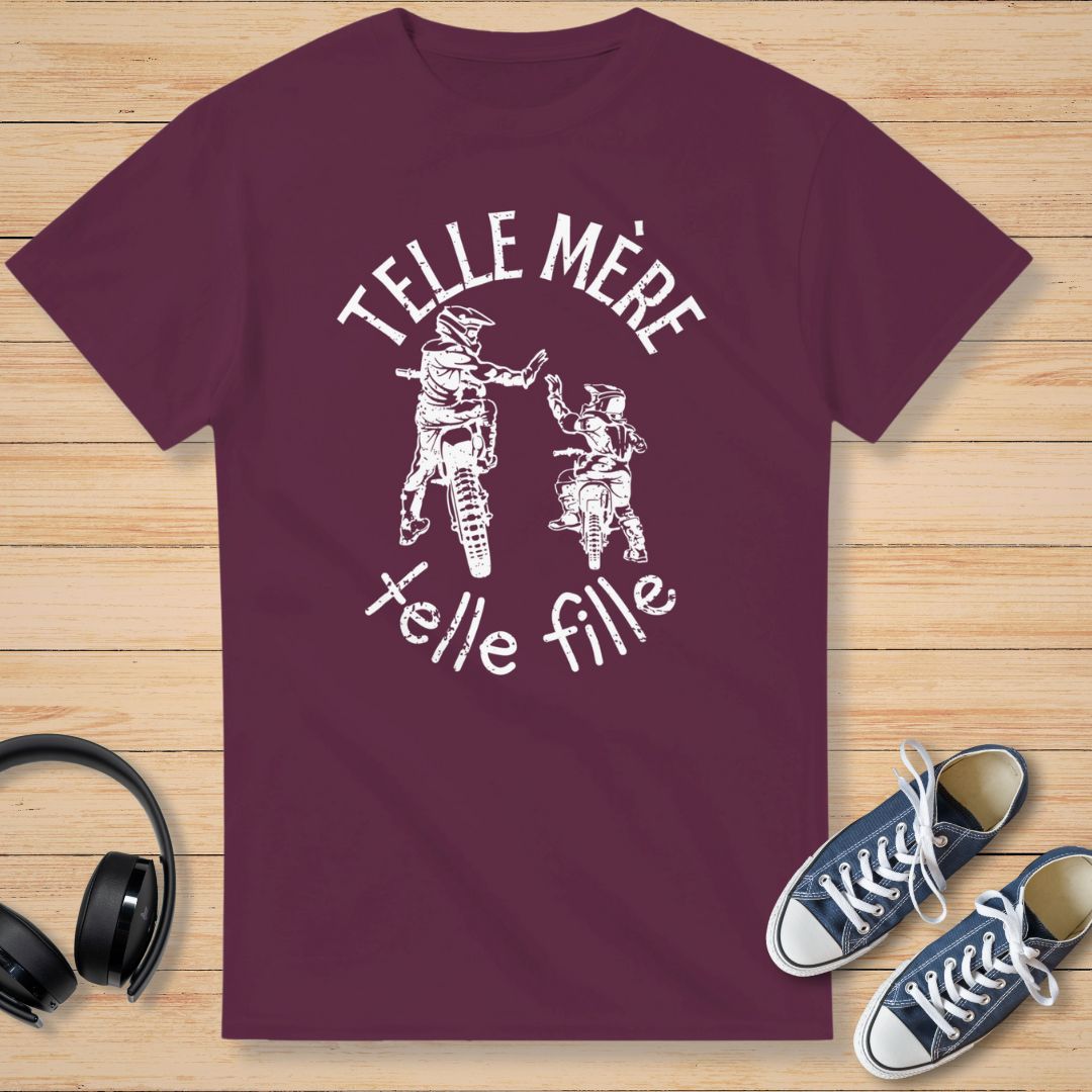 Mère Fille T-Shirt Bordeaux