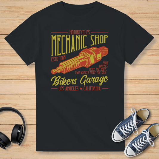 Bikers Garage T-Shirt Black