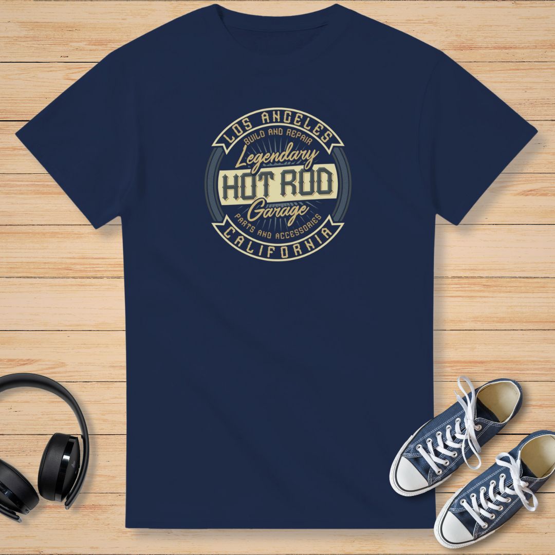 LA Hot Rod T-Shirt Navy