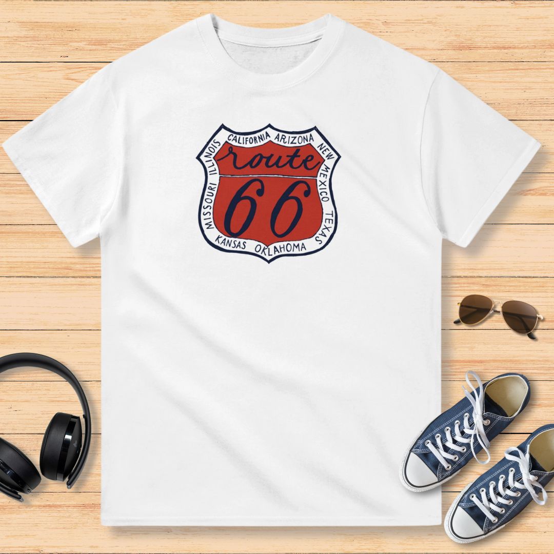 Route 66 Motorcycle T-Shirt