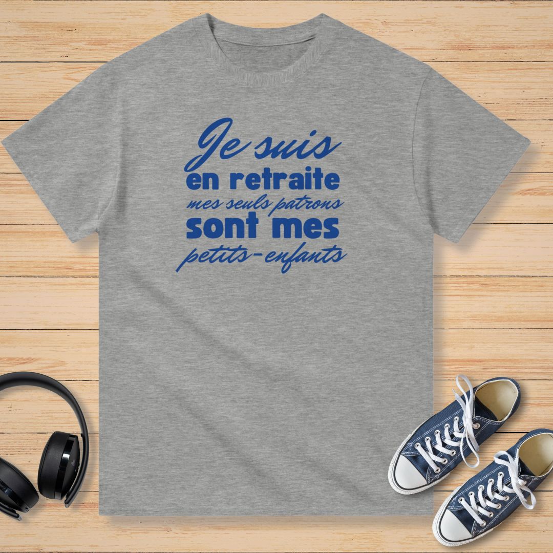 En Retraite Petits-Enfants Bleu T-Shirt Ash