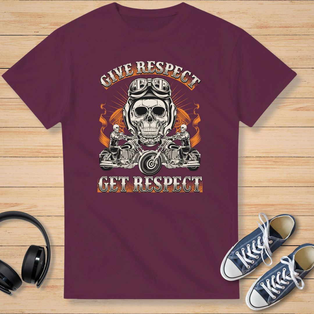 Give Respect T-Shirt Bordeaux