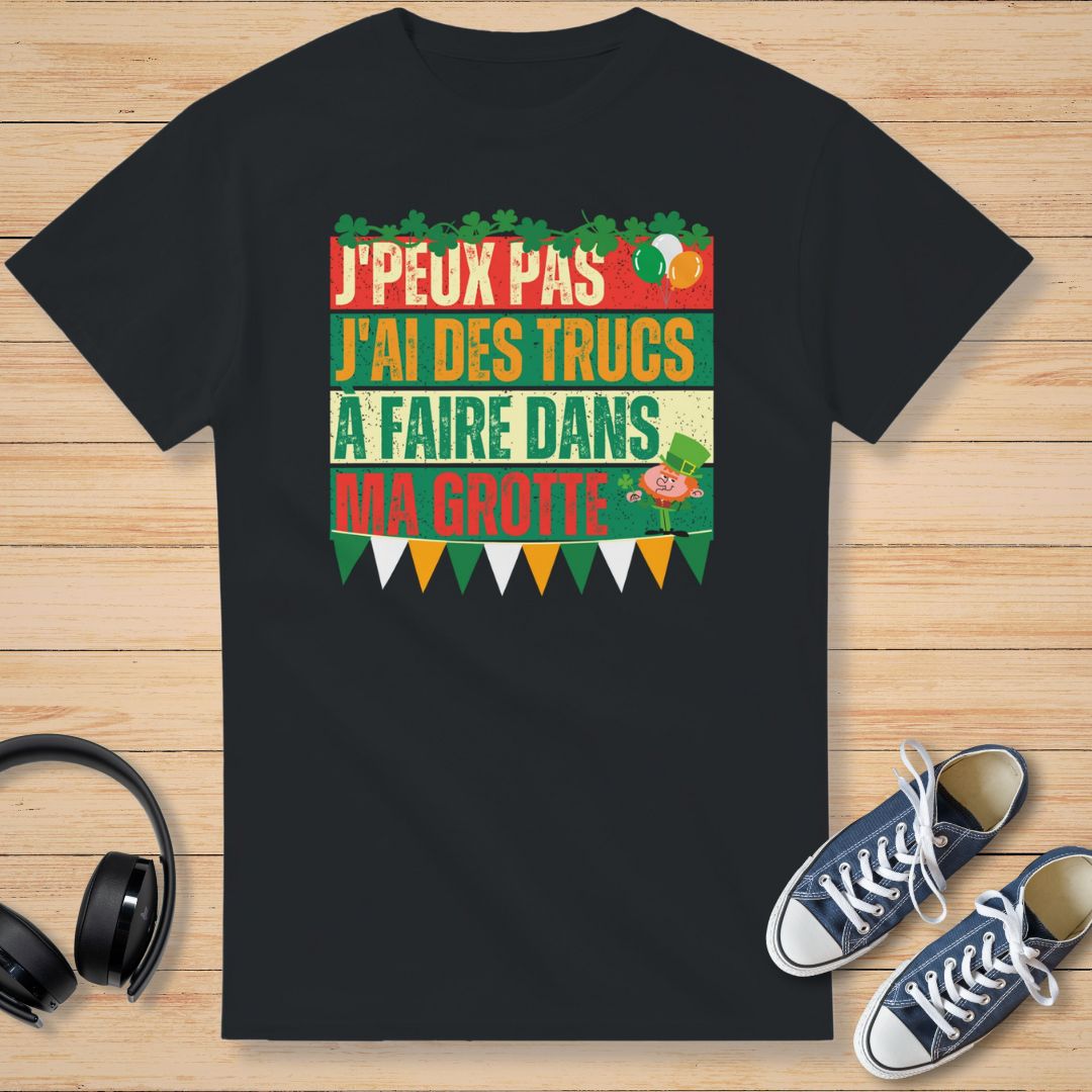 Saint-Patrick Grotte T-Shirt Noir