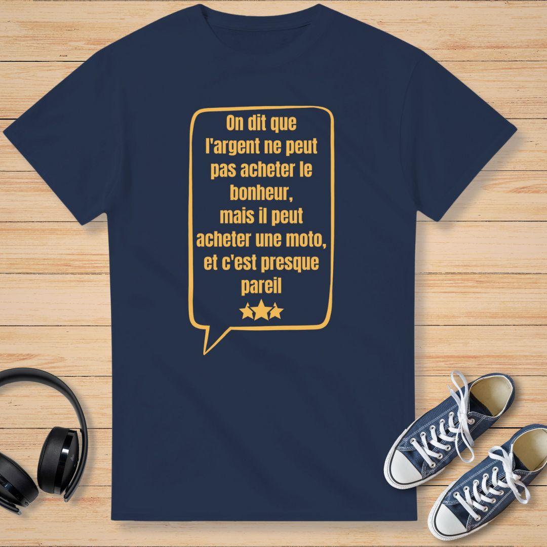 On Dit Moto T-Shirt Marine